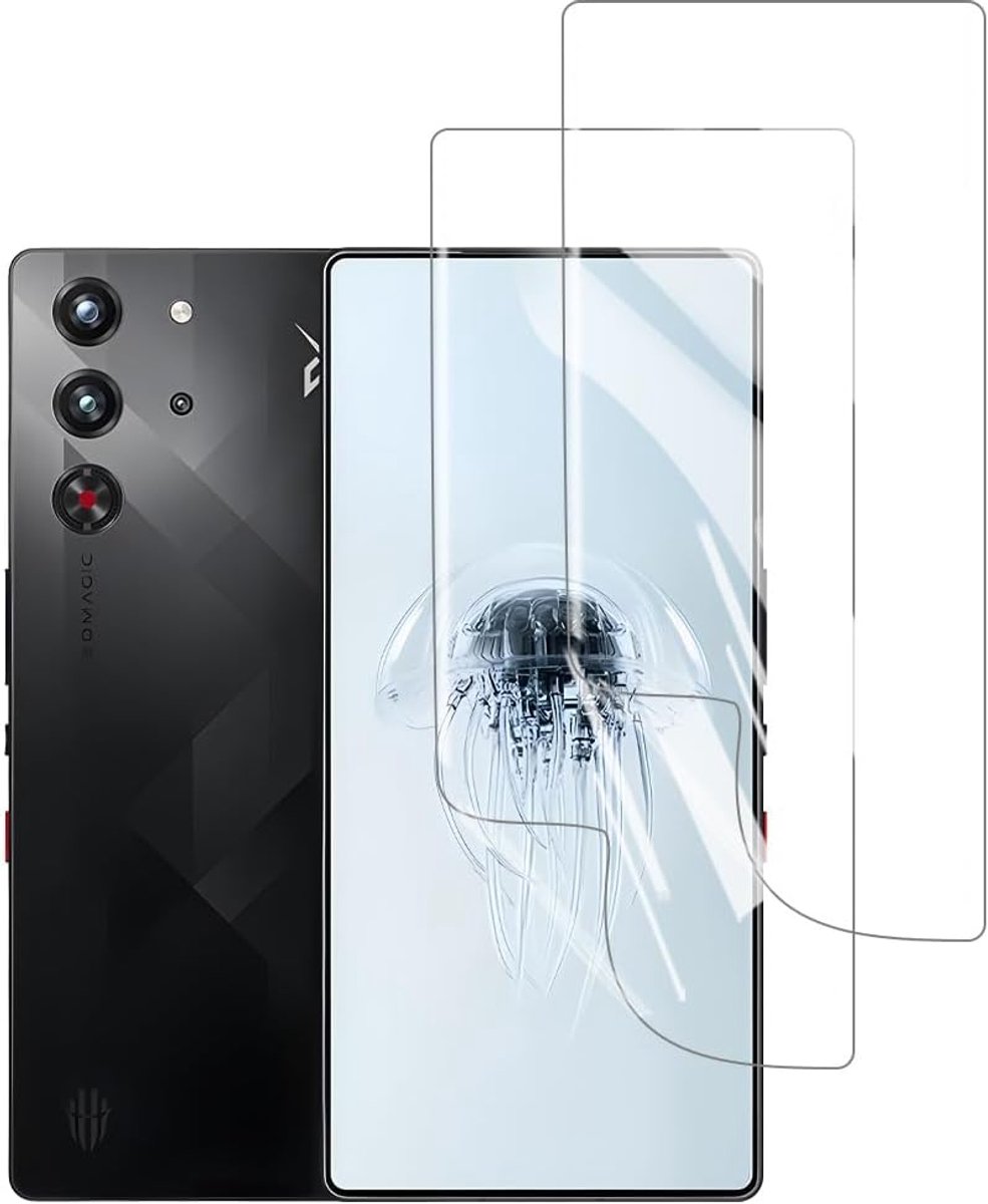 Displaybeschermfolie voor ZTE nubia RedMagic 10 Pro/ 10 Pro+ hydrogel, 2 stuks, HD, transparant, zacht TPU, displaybescherming zonder gehard glas, helder HD, hoge gevoeligheid