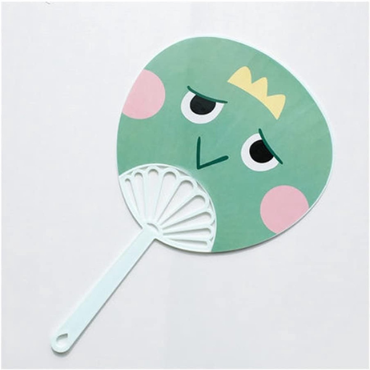 Handventilator vouwventilator grote vouwventilator versie van groep fan cute cartoon zomer student draagbare ronde ventilator plastic ventilator Handventilator (Color : 2 pieces-B)