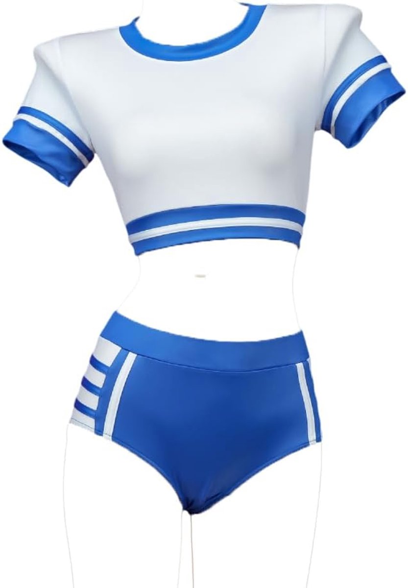 Cosplay Sexy Japanse Anime DVA Ondergoed Anime Vrouwelijke Studenten Yoga Sport Cheerleading Badpak Uniform