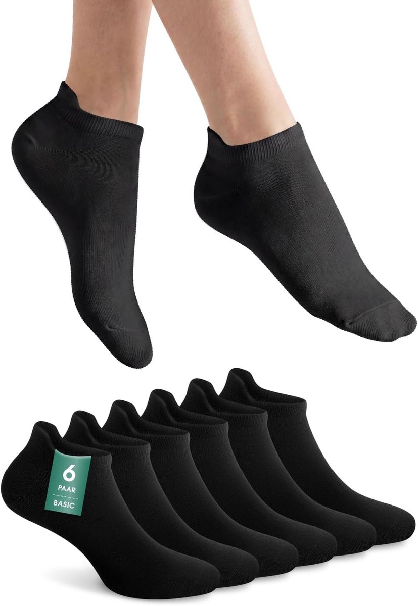 Sokken - dames & heren & unisex - 6 en 10 stuks - korte sokken - katoen - maat 35-50