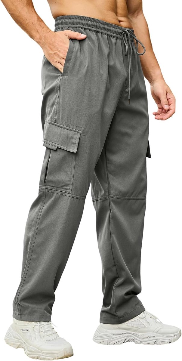 Heren Cargo Werkbroek Mode Casual Trainingspak Bottoms Lichtgewicht Elastische Taille Stretch Joggers voor Mannen M-4XL