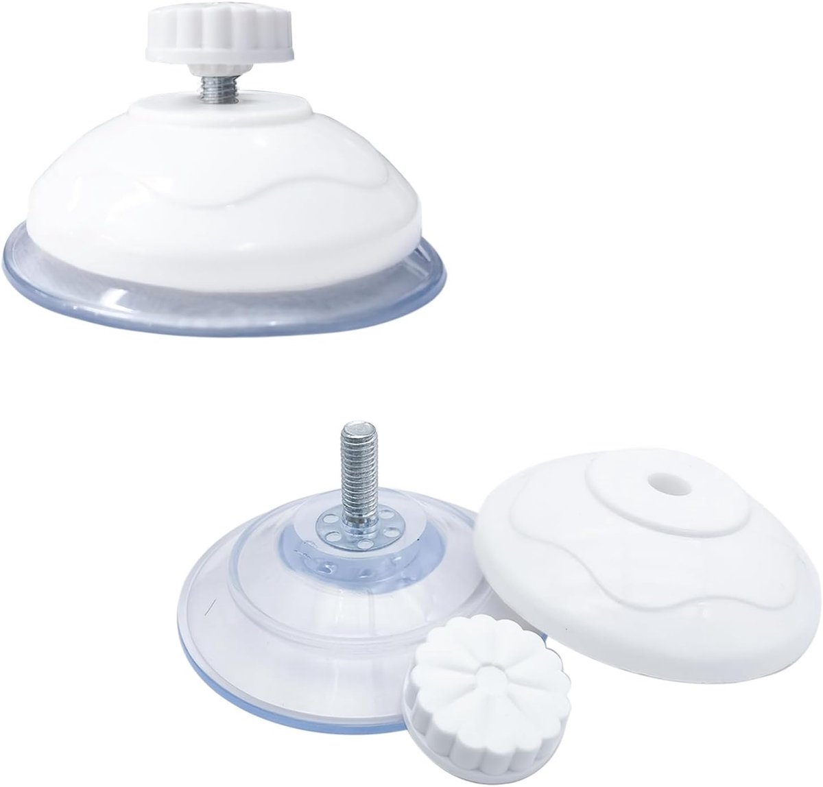 2 stuks grote zuignappen, ijzeren schroef, kat, raam, baars, zuignappen met beschermhoes voor katten, raam, hangmat, premium pvc, sterke zuignappen voor glazen muur, 8,5 cm