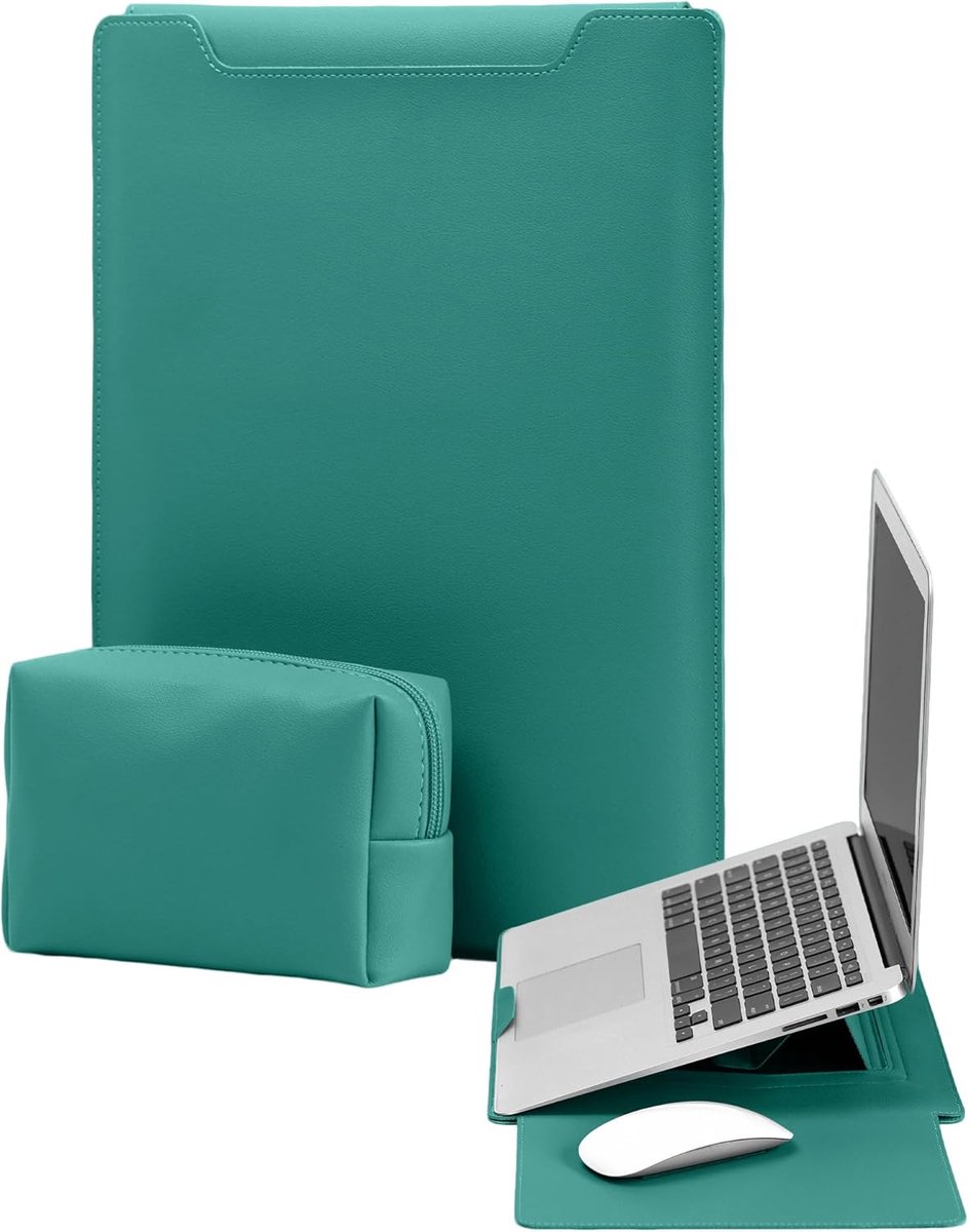 Laptophoes voor 15-16 inch met standaard (groen)