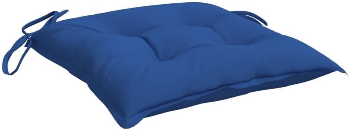 6 STK. Blauw 50x50x7 cm Oxford stof Outdoor zitkussen waterafstotend met schuimvezels voor tuinmeubelen
