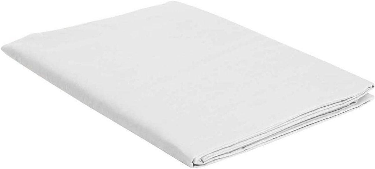 Bed Linen Max Kleur Effen Kleur Decoratieve Doek, 100% Katoen, Wit, Enkel