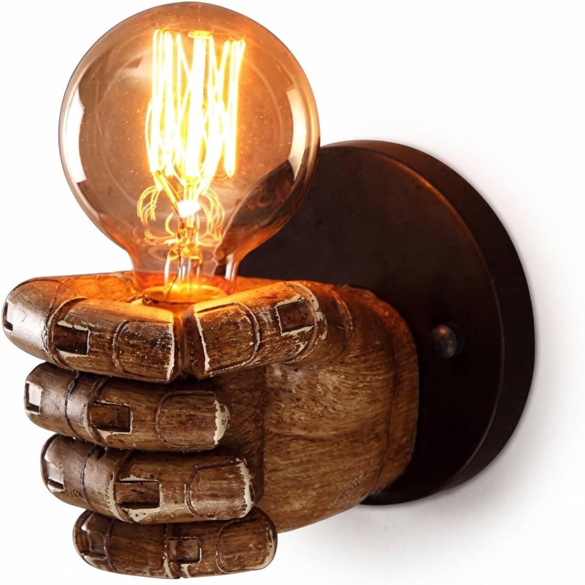 Retro Vloerlamp en Wandlamp in Fist Vorm - Unieke Wanddecoratie voor Bar, Restaurant en Café