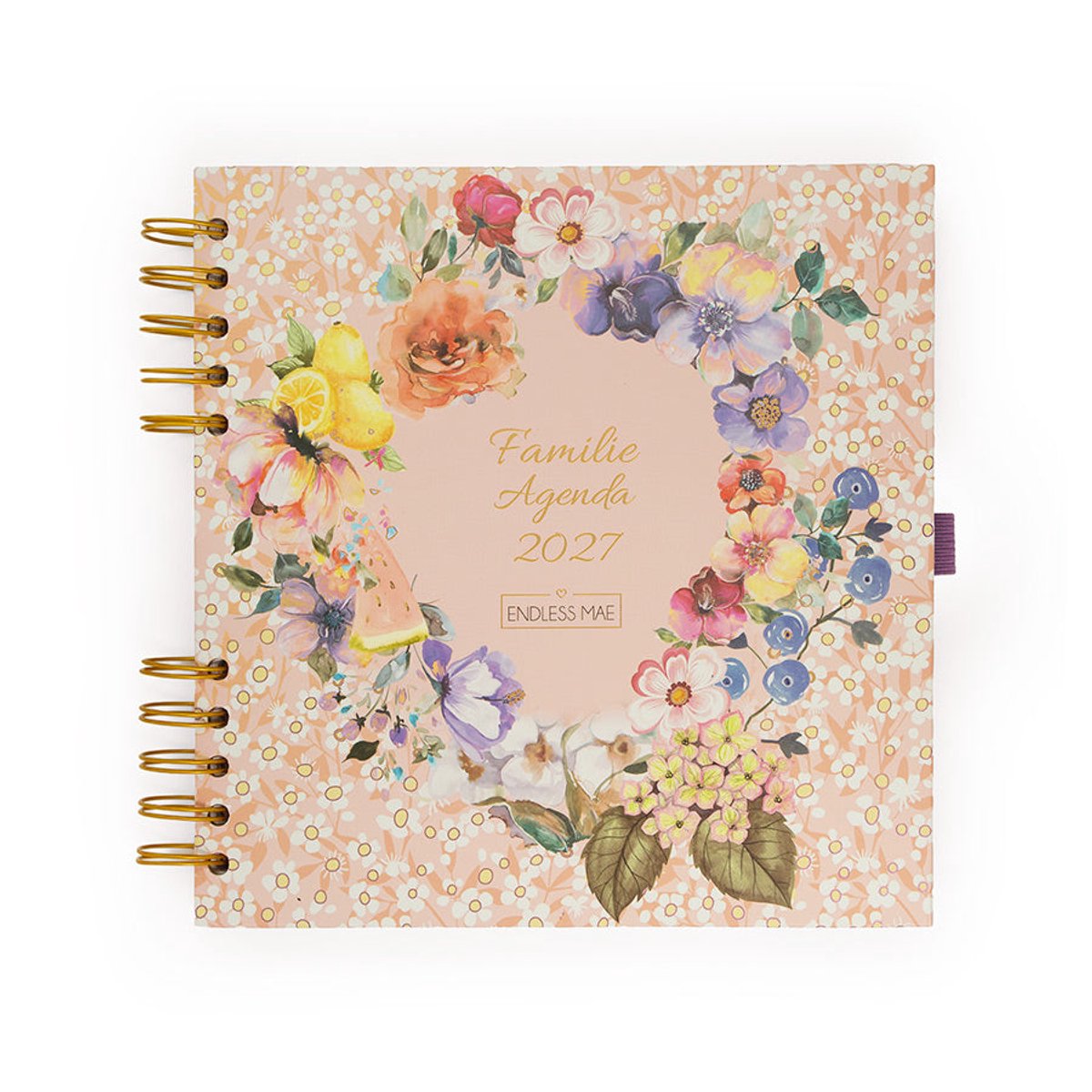 Endless Mae - Floral Embrace - Familie Agenda - 2027 - Roze - Bloemen
