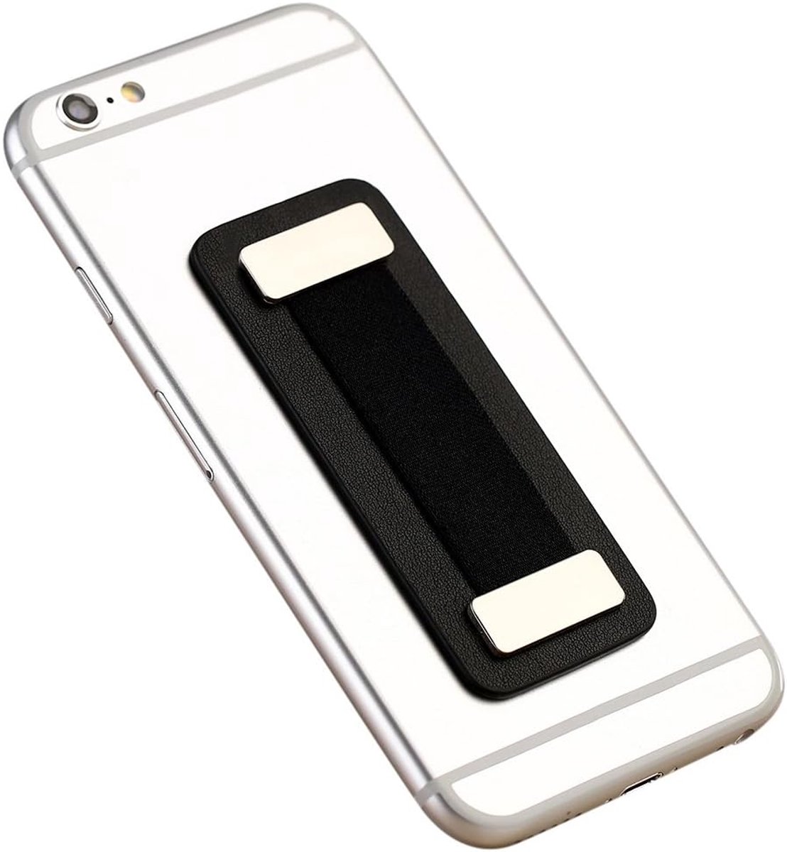 - Smartphone vingerhouder van leer - Auto vinger vingerhouder houder hand mobiele telefoon hoes hoofdtelefoon ring ringhouder sport (zwart)
