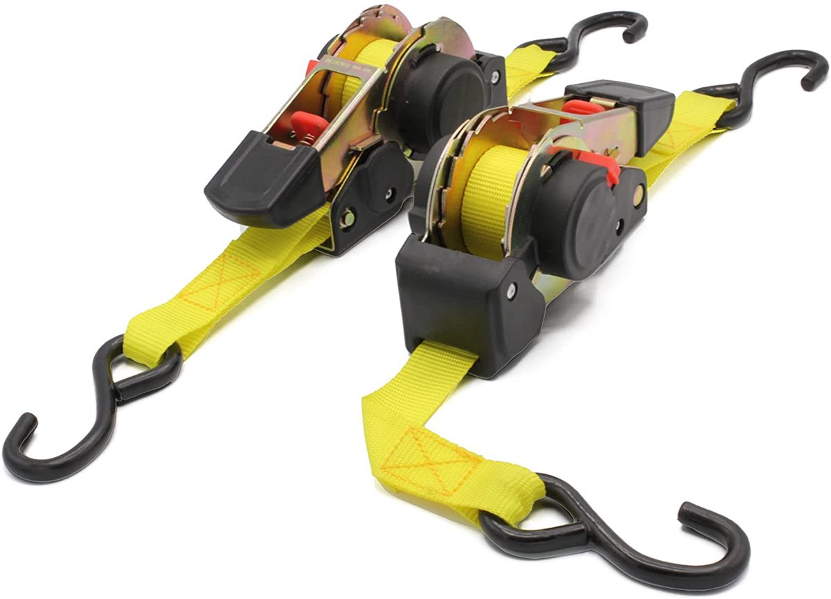 Spanbanden met Haak - Automatische Rol - 2 stuks - 180 cm