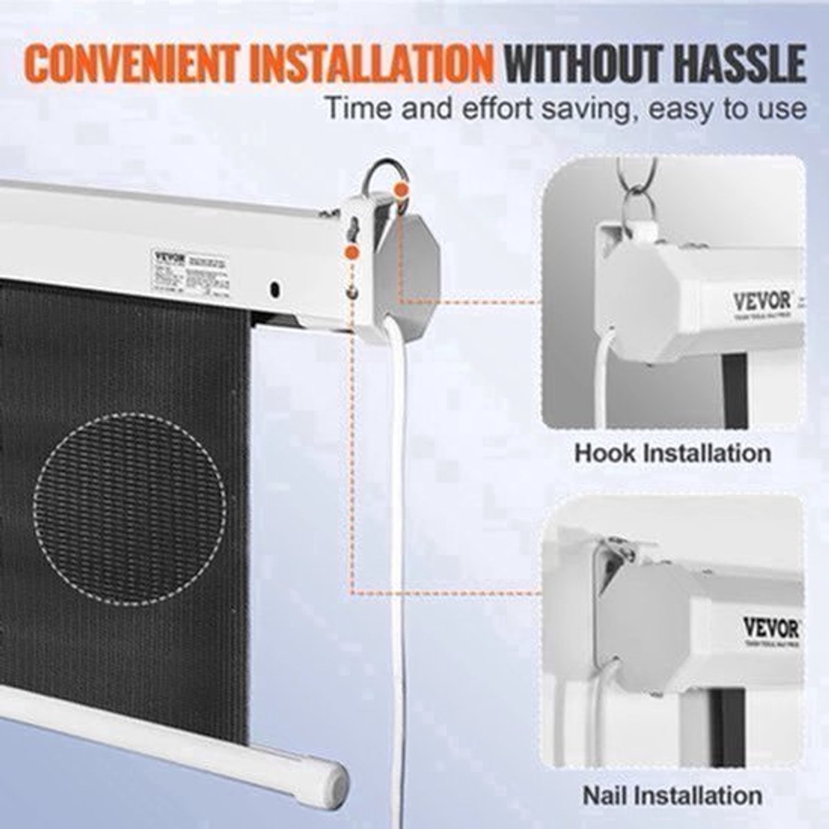 Vevor - Beamer Scherm - Projector Screen - Projector Scherm - Projector Doek - Projector Scherm voor Beamer - 100in - 16:9 - Home Cinema Thuisbioscoop - Draagbare Beamer - Tripods