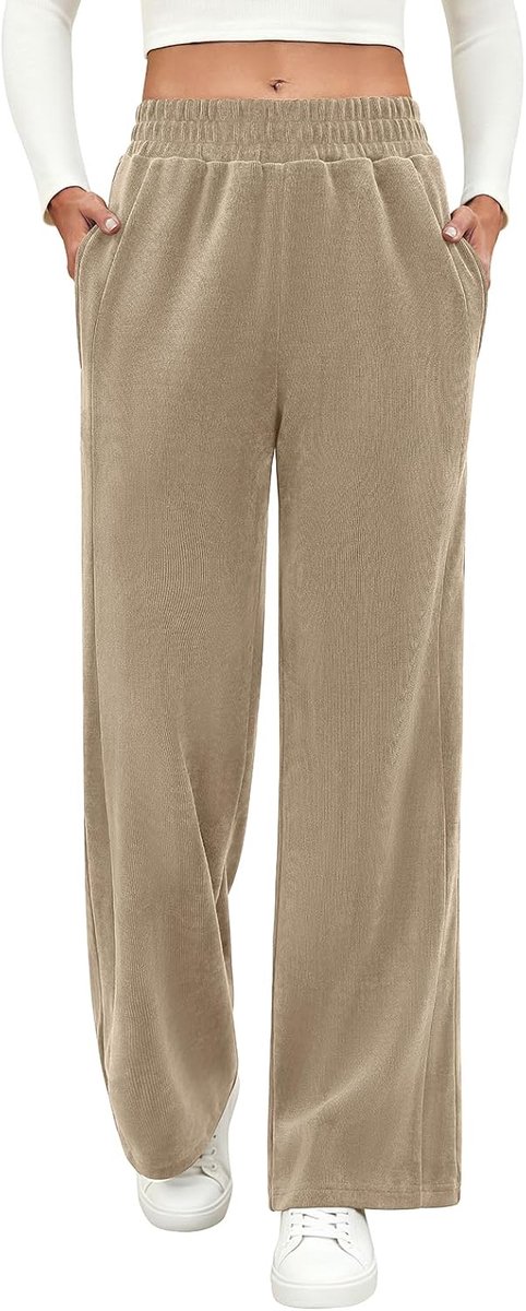 fluwelen damesbroek, rechte broek met zakken, herfst en winter