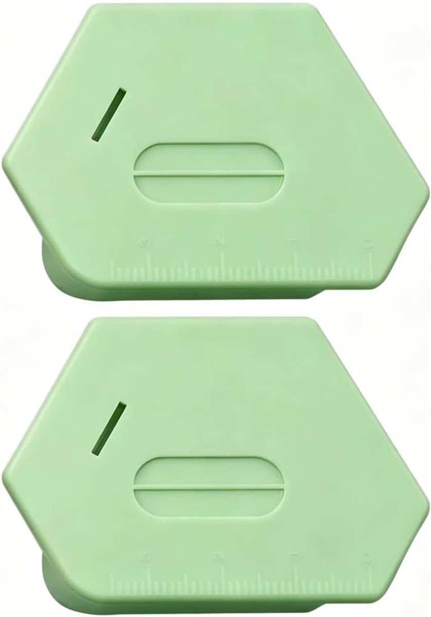 2 stuks magnetische naadgeleiders voor naaimachine, polygonale sterke magnetische liniaal in groen, multifunctionele naaiaccessoires voor nauwkeurig naaien en zomen, praktische naaihulp