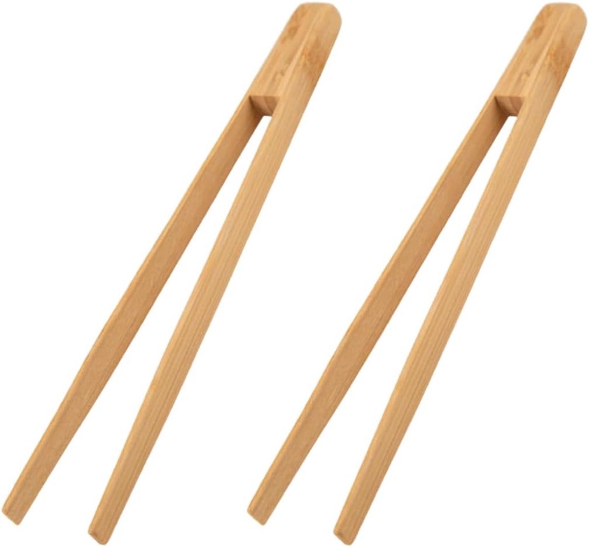 Set van 2 Herbruikbare Bamboe Toasttangen 30 cm - Keukenhulp voor Brood, Fruit en Salades
