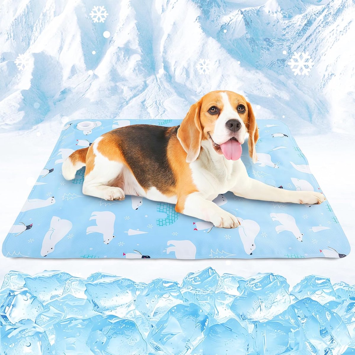 Koelmat voor honden en katten, 30 x 40 cm, koelmat voor huisdieren, zelfkoelend, koeldeken voor honden, voor banken, camping, vloer
