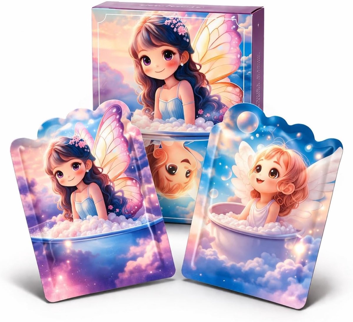 Coffret Bain Moussant Parfumé – Idée Cadeau Femme – 2 Sachets Parfum Mangue & Litchi + Pêche – Moment Détente Spa à la Maison – Idée Cadeau Bien-Être