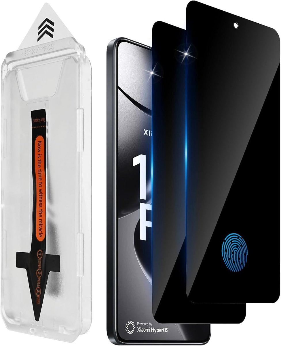 Beschermfolie voor Xiaomi 14T / 14T Pro 5G voor pantserglas, 2 stuks [auto-installatie] privacyfolie, anti-spyfolie, privacy veiligheidsglasfolie extreem krasbestendig 9H