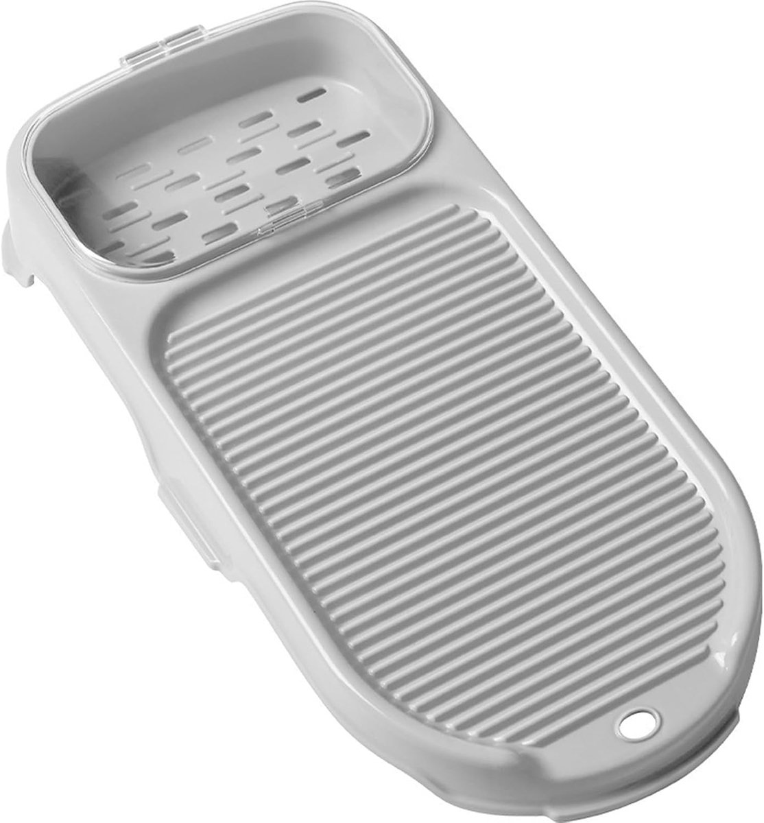 Wasbord voor Het Wassen van Kleding met de Hand, Draagbaar Handwasbord met Zeephouder Antislip Wasbord Compact Kledingreinigingshulpmiddel voor Thuis, School, Slaapzaal