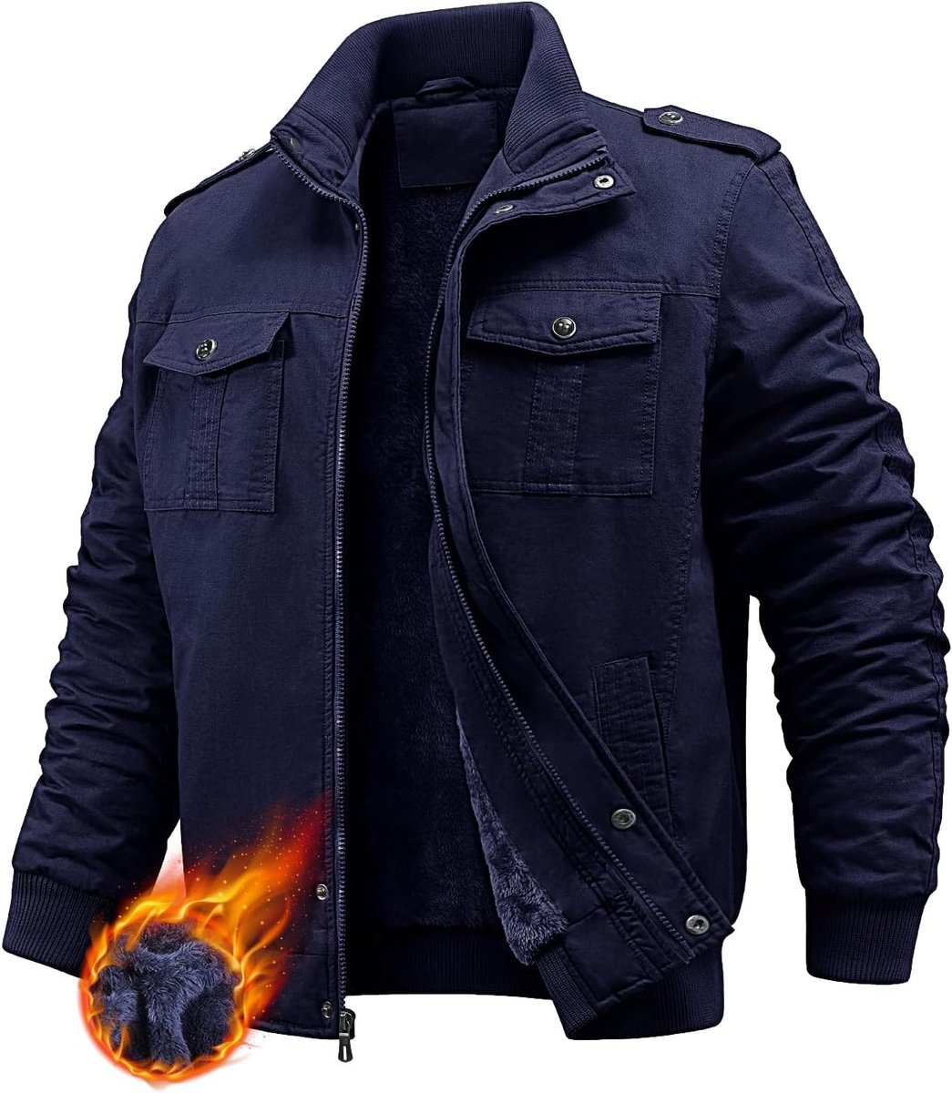 Winterjas fleece gevoerde jas warm katoen militaire jas bomberjack cargo jassen met meerdere zakken thermische dikke windjack jassen voor werk casual outdoor