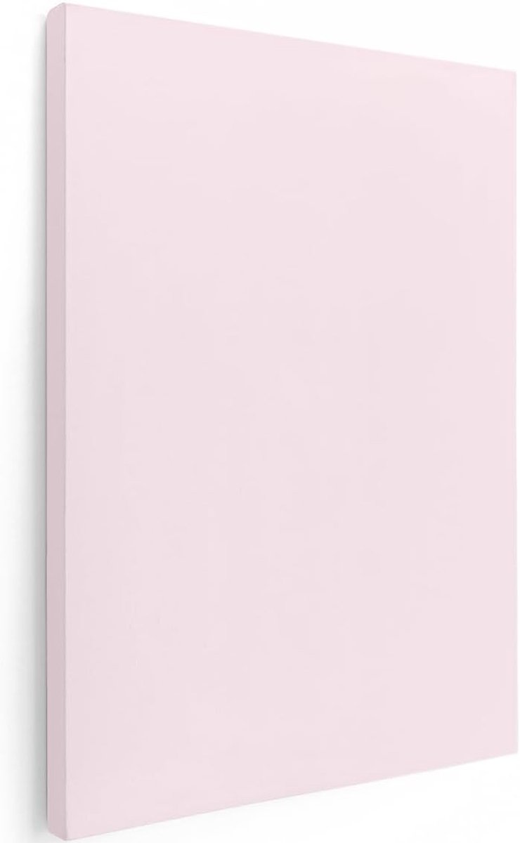 Canvas Schilderij Pastel - 30x40 cm - Klein - Wanddecoratie Oud Roze - Muurdecoratie Abstract - Decoratie Babykamer - Kamer Accessoires