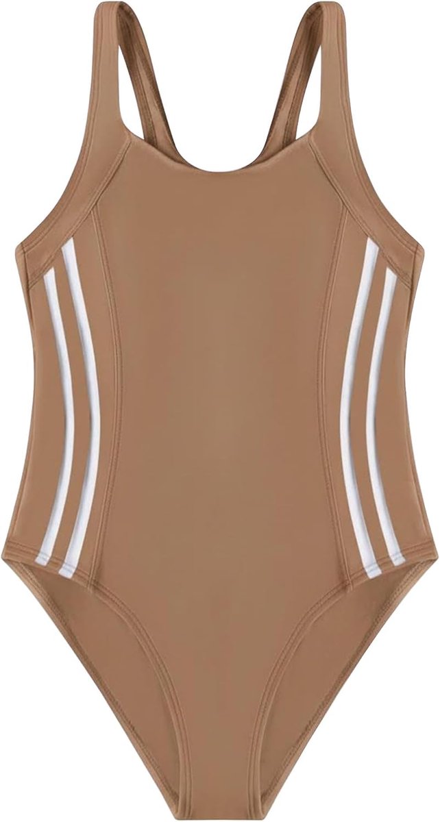Sportbadpak Eendelig Zwempak Atletische Badkleding met Dikke Bandjes voor Kinderen van 8-16 Jaar