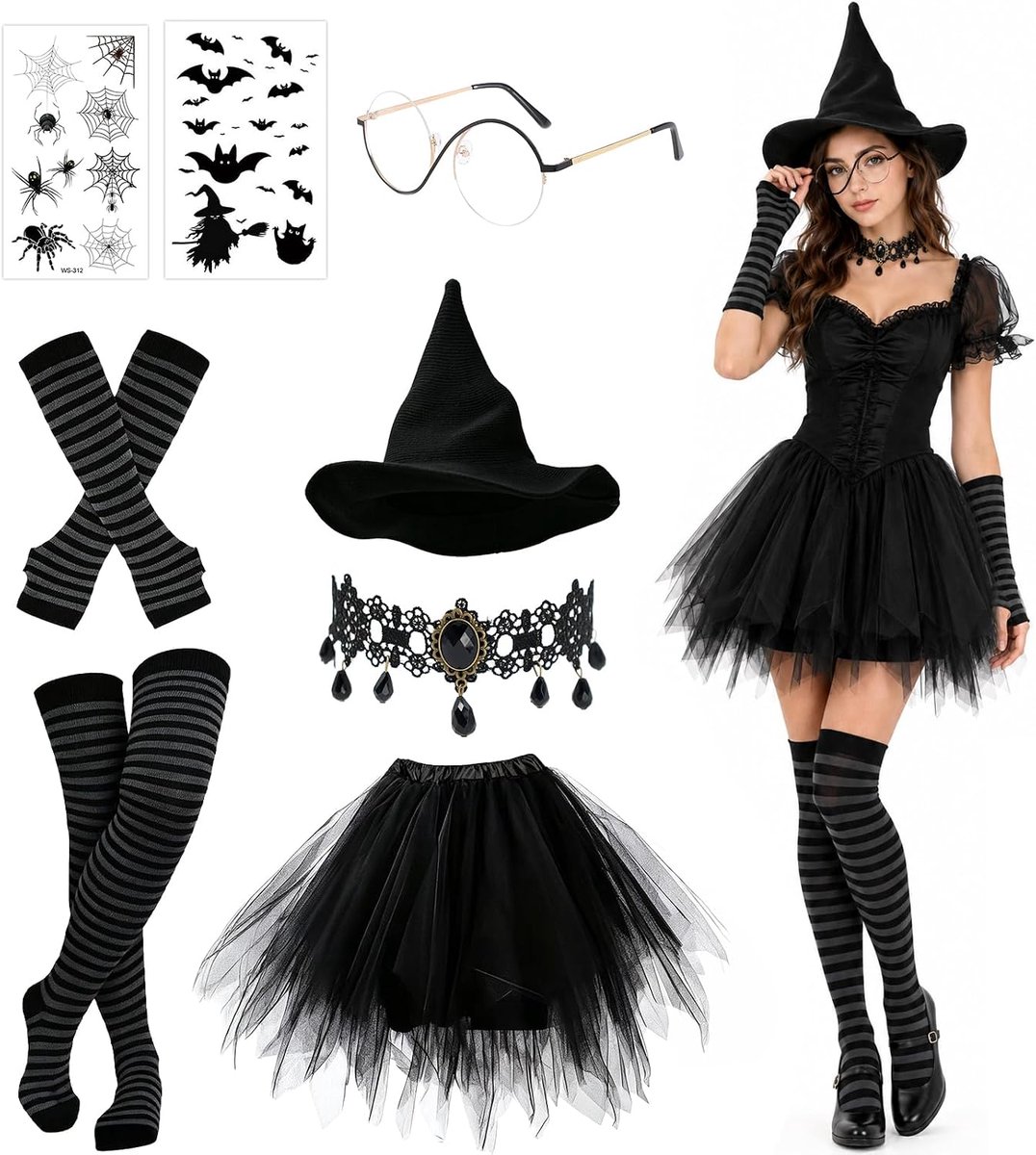 Halloween-kostuum voor dames, heksenkostuum voor dames