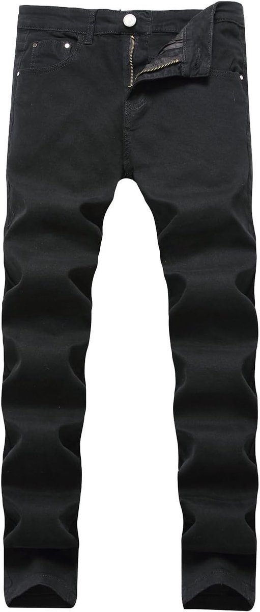 Jeans voor heren, slim fit, rechte pijpen, retro, hiphop, De zwarte, 30