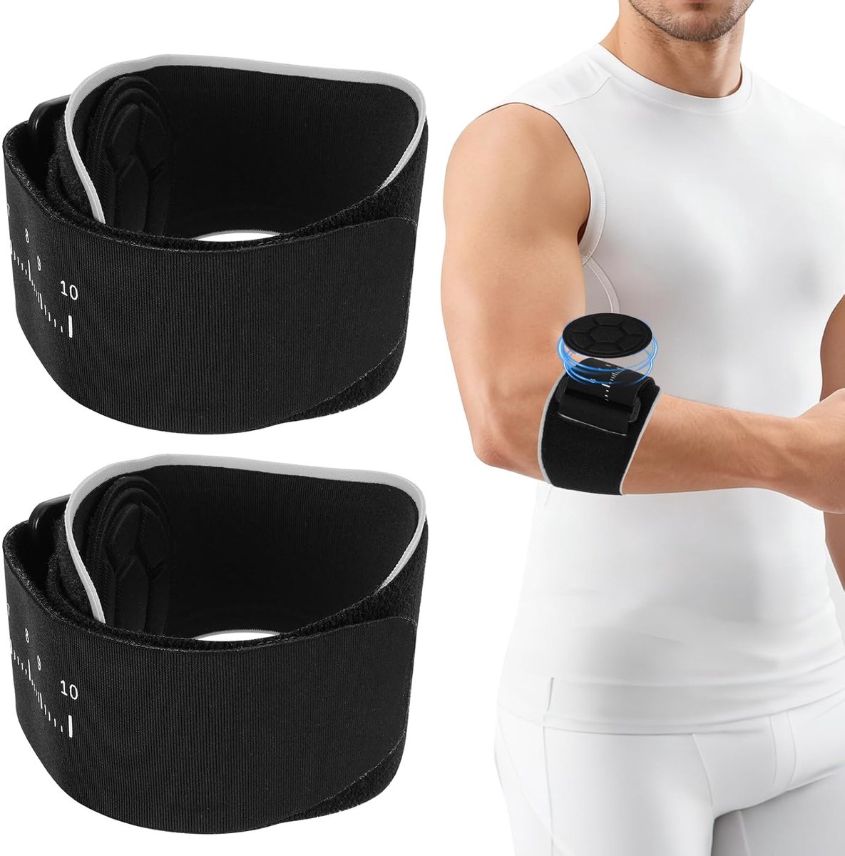 2PCS Elleboogbrace voor Mannen en Vrouwen voor Peesontstekingen, Verlichting van Elleboogpijn, Tennis- en Golferselleboog