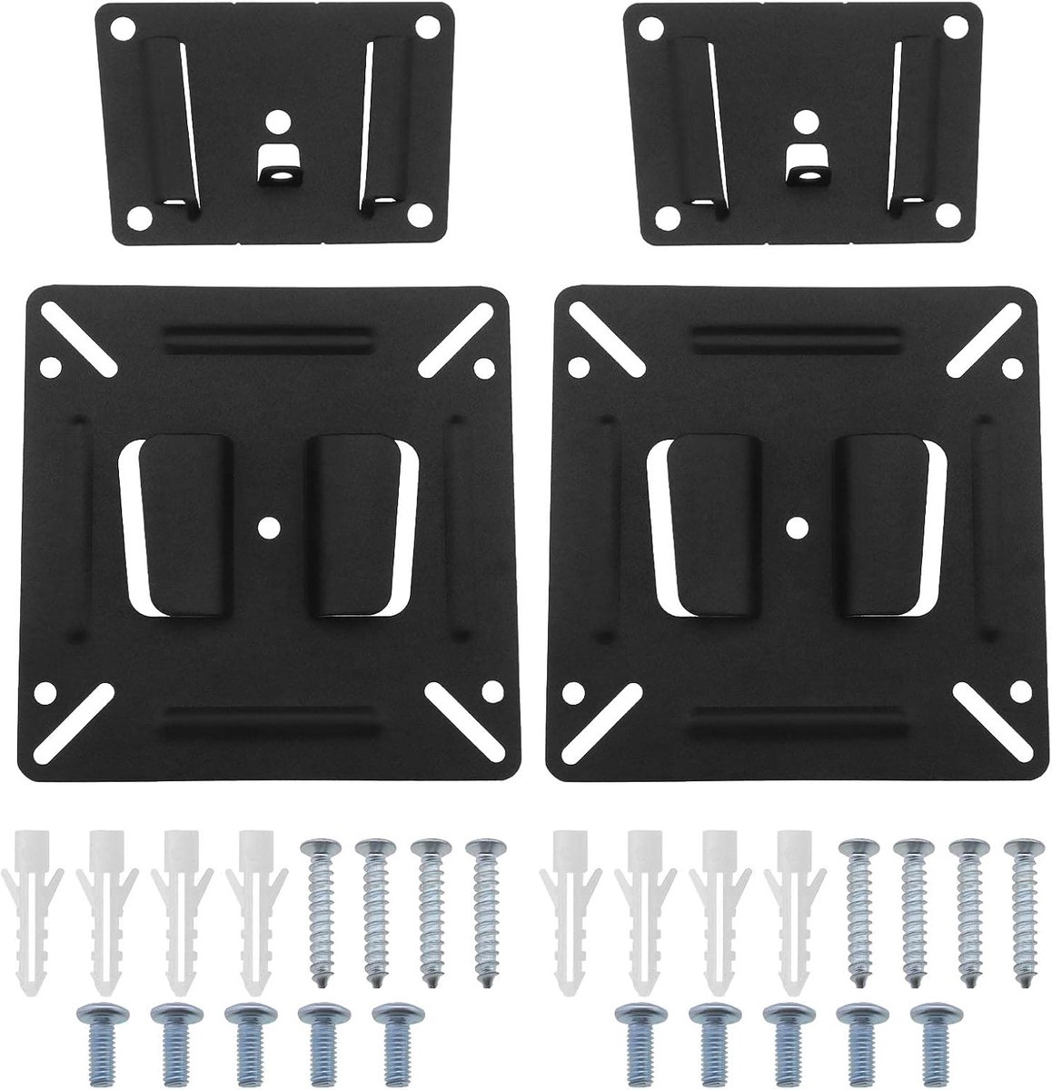 2 Sets Monitor Muur Mount Beugel voor 14-24 Inch LCD TV Monitoren Reclame Machines Industriële Scherm Max Belasting 30LBS 15kg Tot 100x100mm
