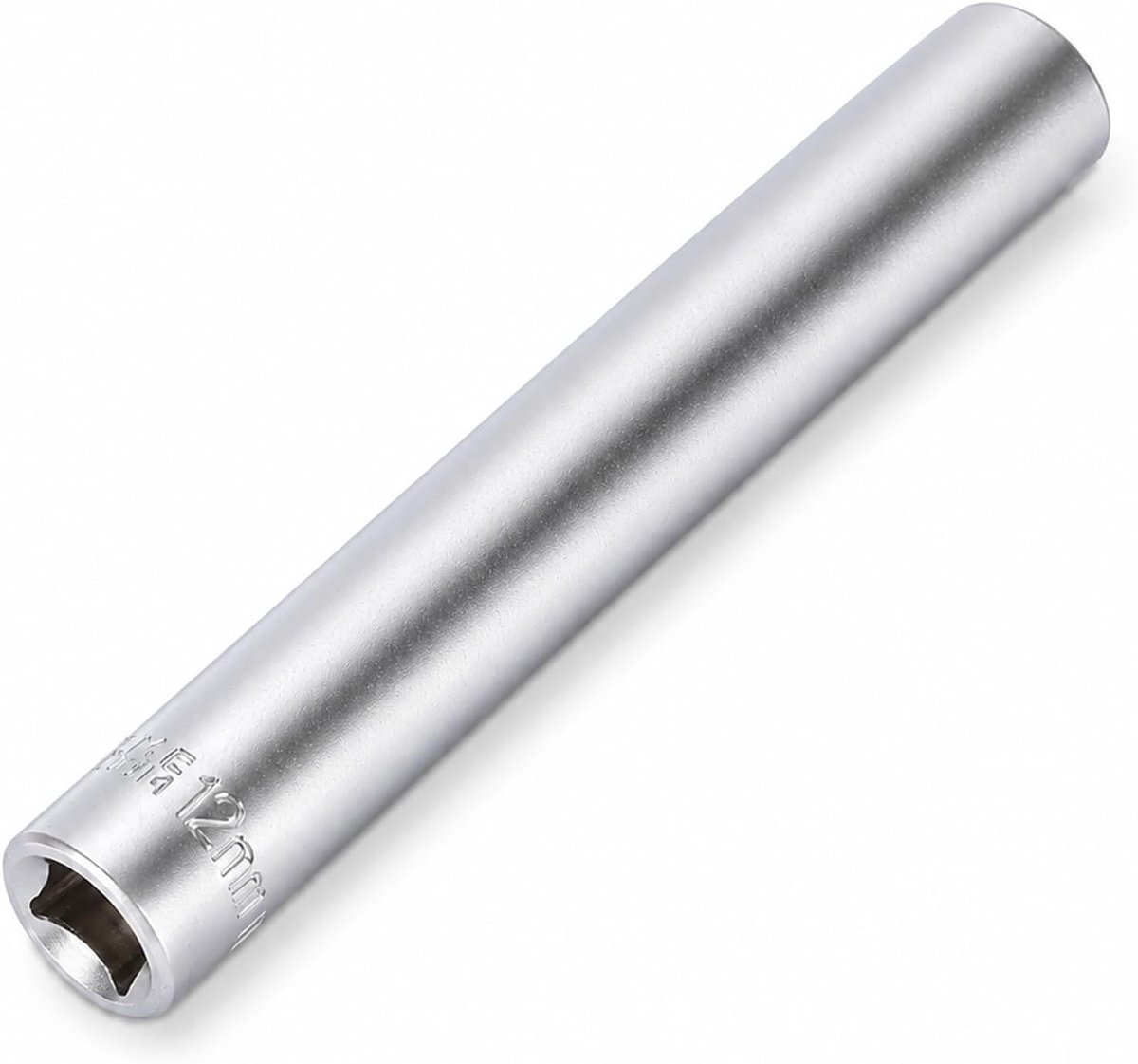 3/8 Inch Extra Lange Zeskantdop 120 Mm Diepe Aandrijfdop voor 8 Mm 10 12 13 14 Bevestigingsmiddelen, Chroom-vanadiumstaal Dophuls voor Verzonken Moeren, Lange Bouten, (12)