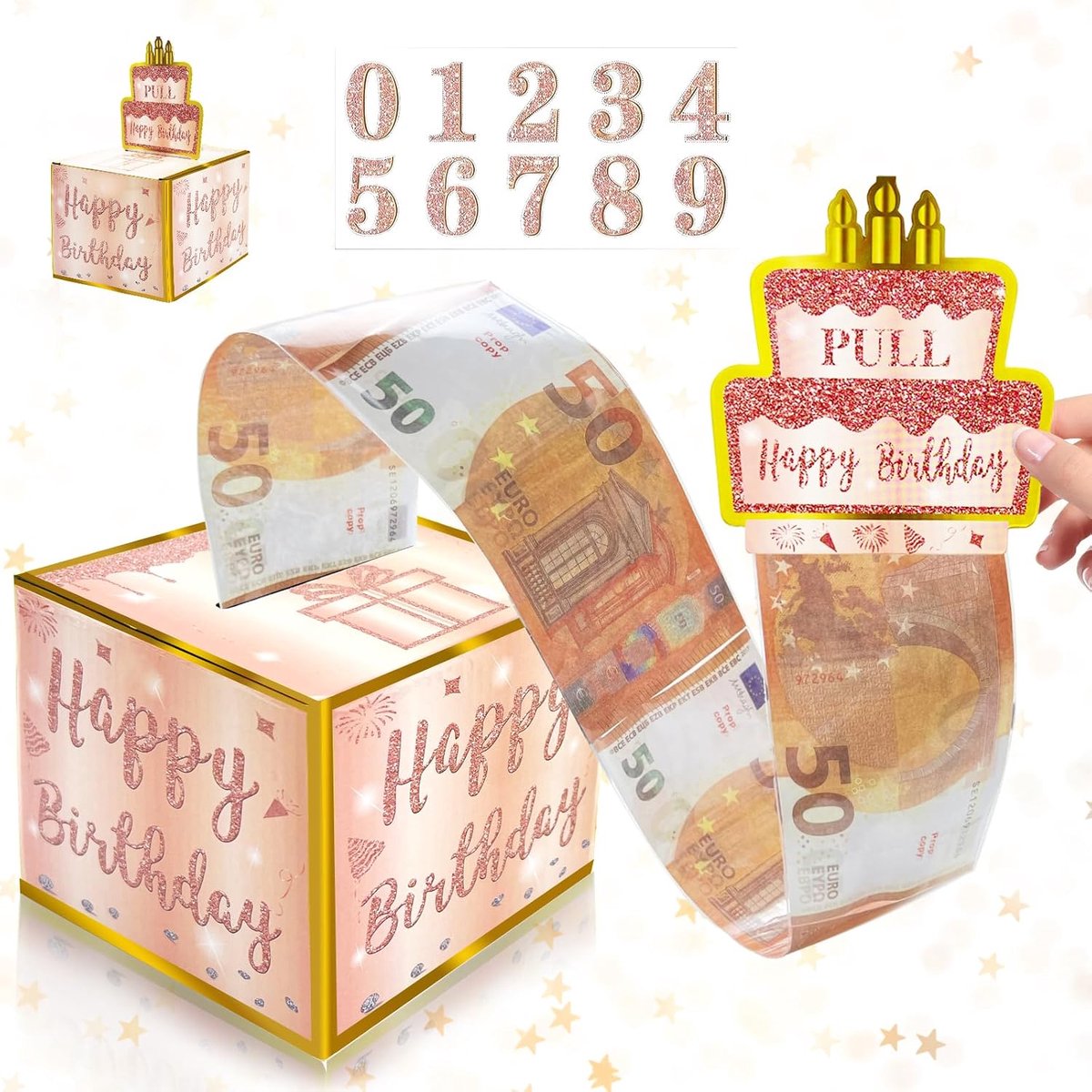 Verrassingsdoos, geschenkdoos, roségoud