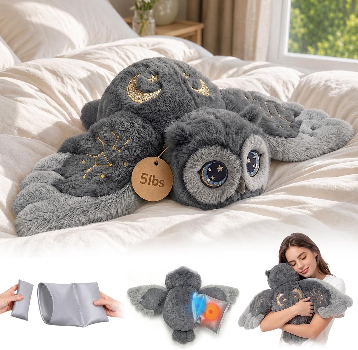 Uil gewogen knuffeldier