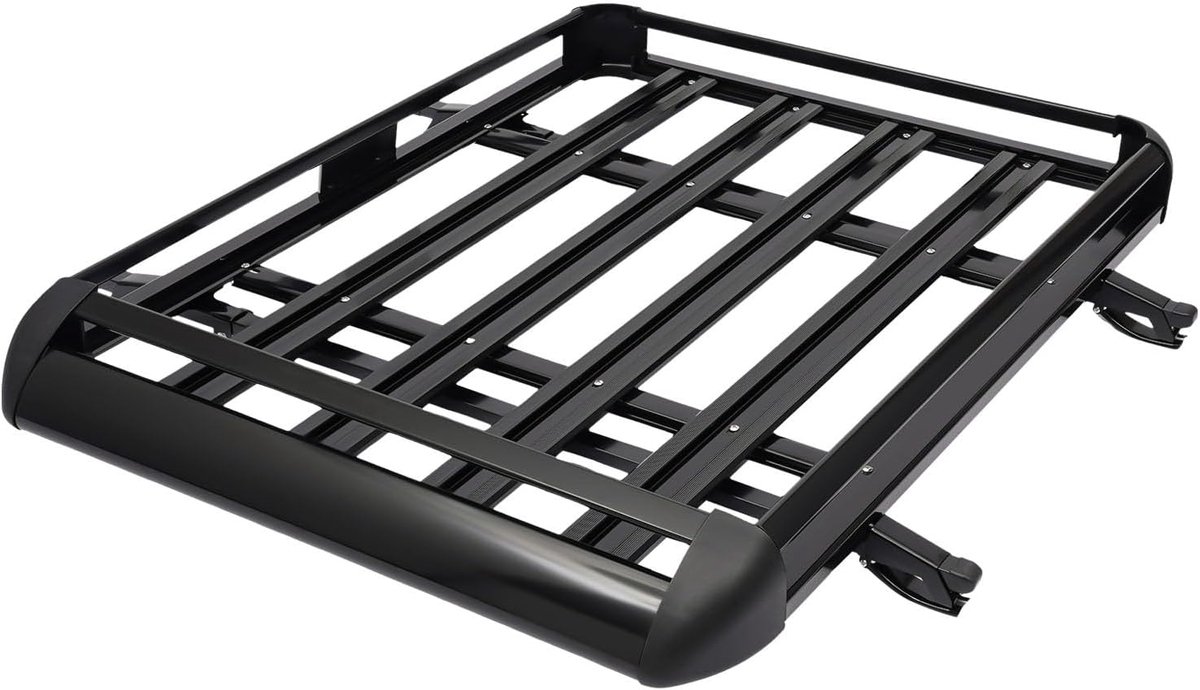 Dakbagagedragermand, 127 x 97 cm, zwart, dak, bagagemand voor SUV, universele modellen, tot 68 kg belastbaar