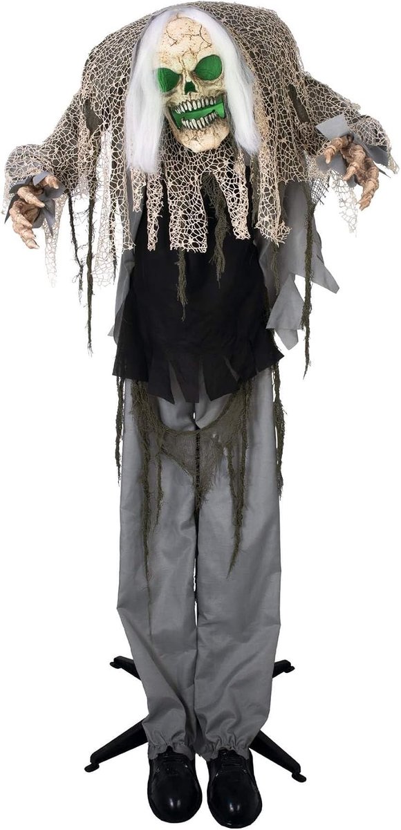 Clown - 24062 – gebocheld monster – geanimeerd, geluid, helder – 160 cm