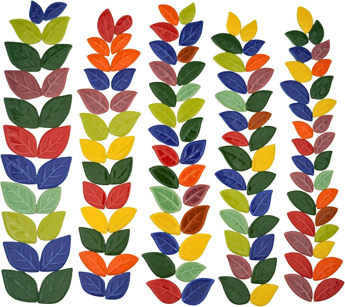 Mozaïektegels, gemengde maten, 1 pond, mooie kleuren, perfect voor doe-het-zelf ambachten, binnen- en buitendecoratie, tuinkunst en mozaïekprojecten (gemengde kleur)