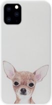 ADEL Siliconen Back Cover Softcase Hoesje voor iPhone 11 Pro Max - Chihuahua Hond
