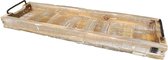 Zaltii Plateau d' Steigerhout Bois - Poignées Métal - 58x20x9cm