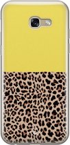 Samsung A5 2017 hoesje siliconen - Luipaard geel | Samsung Galaxy A5 2017 case | geel | TPU backcover transparant