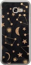 Samsung A5 2017 hoesje siliconen - Counting the stars | Samsung Galaxy A5 2017 case | zwart | TPU backcover transparant