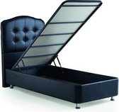 1 persoons Boxspring met opbergruimte – 90x200 boxspring met opbergruimte zwart