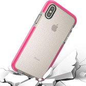 Voor iPhone X / XS Basketball Texture Anti-collision TPU beschermhoes (magenta)