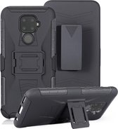 Voor Huawei Mate 30 Pro PC + siliconen terugclip schuifhoes beschermhoes (zwart)