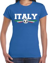 Italie / Italy landen / voetbal t-shirt blauw dames S