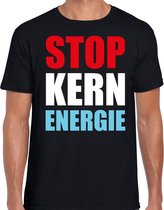 Stop kern energie demonstratie / protest t-shirt zwart voor heren S