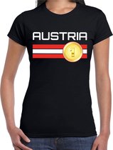 Austria / Oostenrijk landen t-shirt zwart dames 2XL