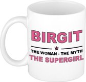 Birgit The woman, The myth the supergirl cadeau koffie mok / thee beker 300 ml