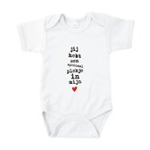 Rompertjes baby met tekst - Jij hebt een speciaal plekje in mijn hart - Romper wit - Maat 50/56