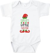 Rompertjes baby met tekst - Santa's Little helper - Kerst Romper - Wit - Maat 74/80 - Kraam cadeau - Babygeschenk - Romper