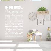 Muursticker Huisregels In Dit Huis -  Wit -  80 x 153 cm  -  nederlandse teksten  woonkamer  alle - Muursticker4Sale