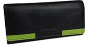 Massi Miliano Portemonnee Dames  Leer  Zwart/groen   Rg-009-(6+39)