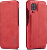 Voor Huwei P40 Lite / nova 6 SE LC.IMEEKE Hon Ancient Series horizontale flip lederen tas met houder en kaartsleuf (rood)